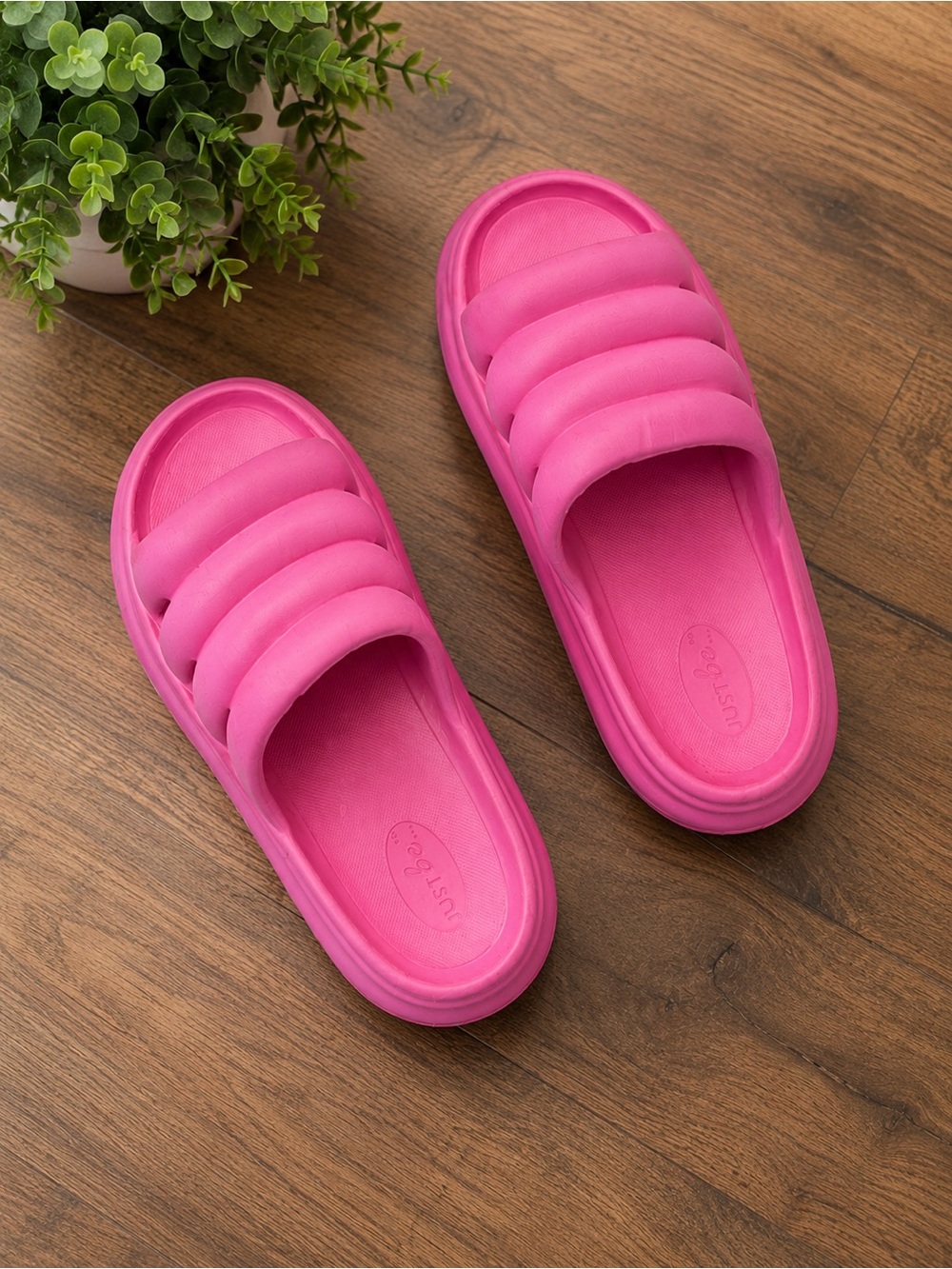 Hot Pink Platform Slide Sandals Size 7